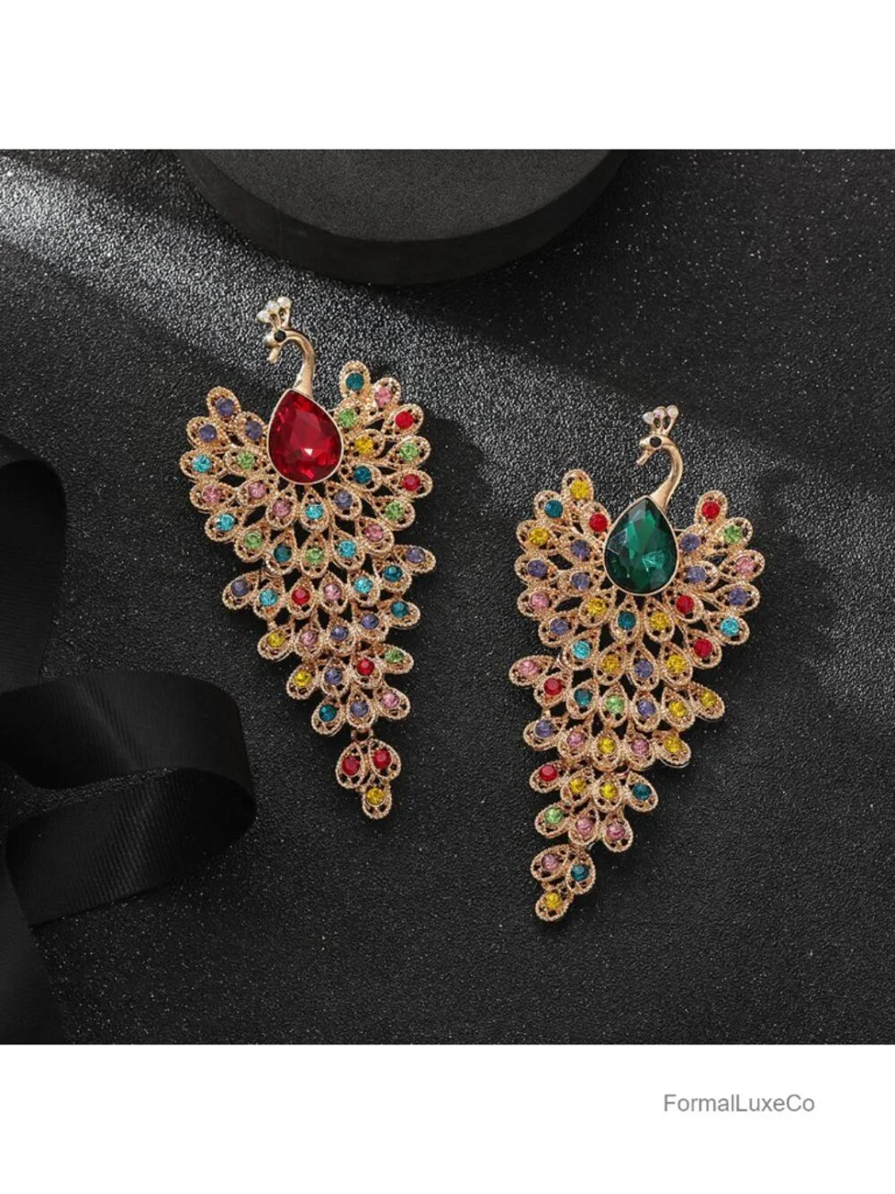 Crystal Peacock Brooch Pin Women's Vintage Alloy Jewelry Gift